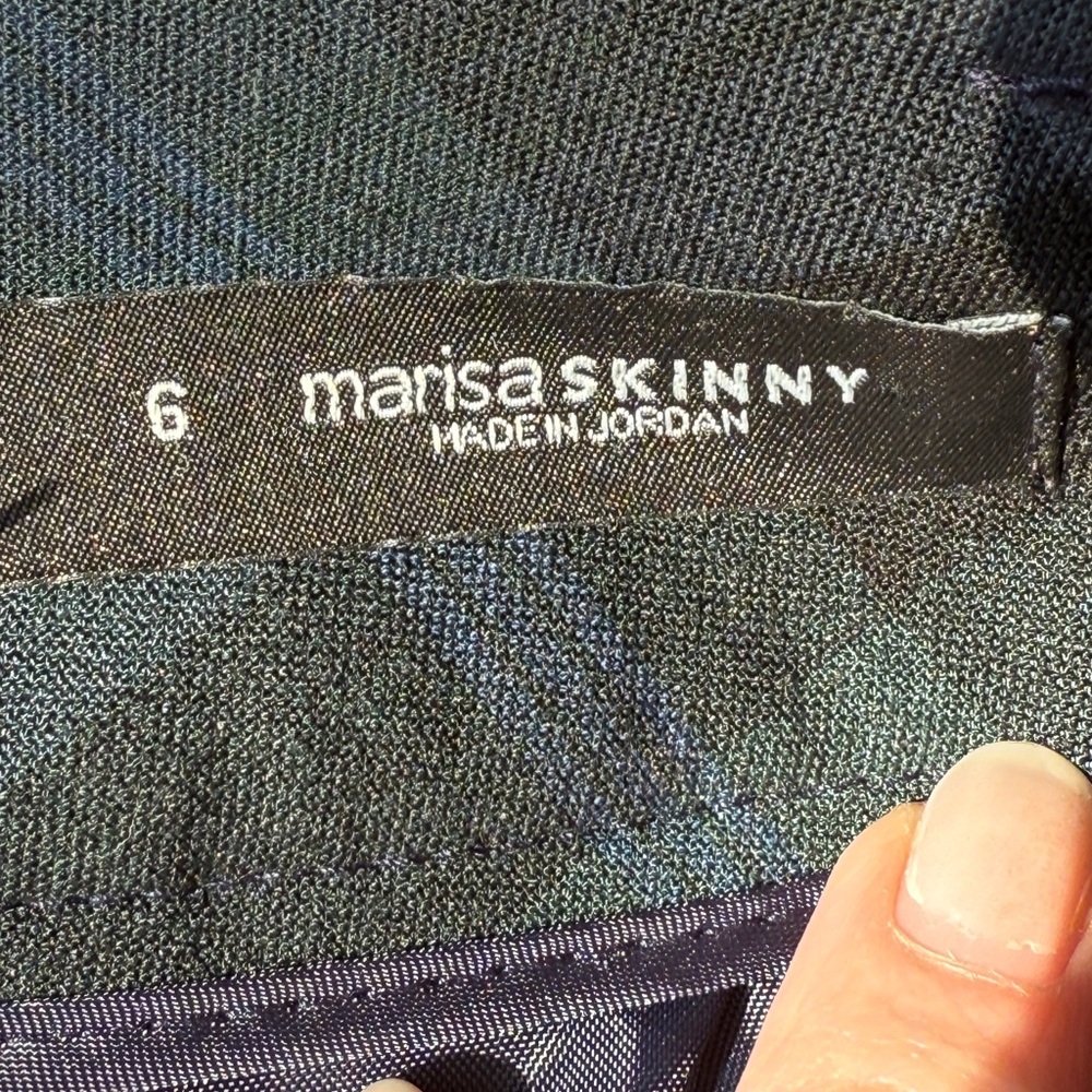 LOFT Blue and Black Plaid Pants Size 6 Marissa Skinny pants - Picture 7 of 10
